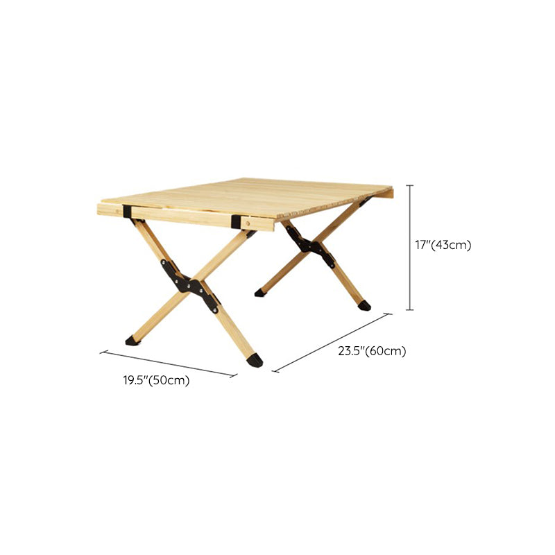 Industrial Pine Solid Wood Camping Table Rectangle Removable Camping Table