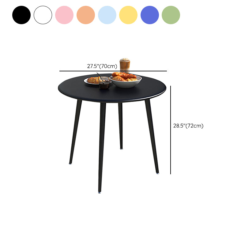 Modern Round Iron Patio Table Water Resistant and UV Resistant Bistro Table