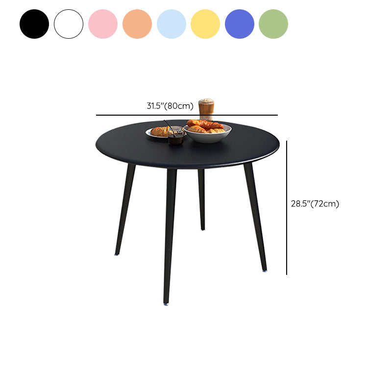 Modern Round Iron Patio Table Water Resistant and UV Resistant Bistro Table