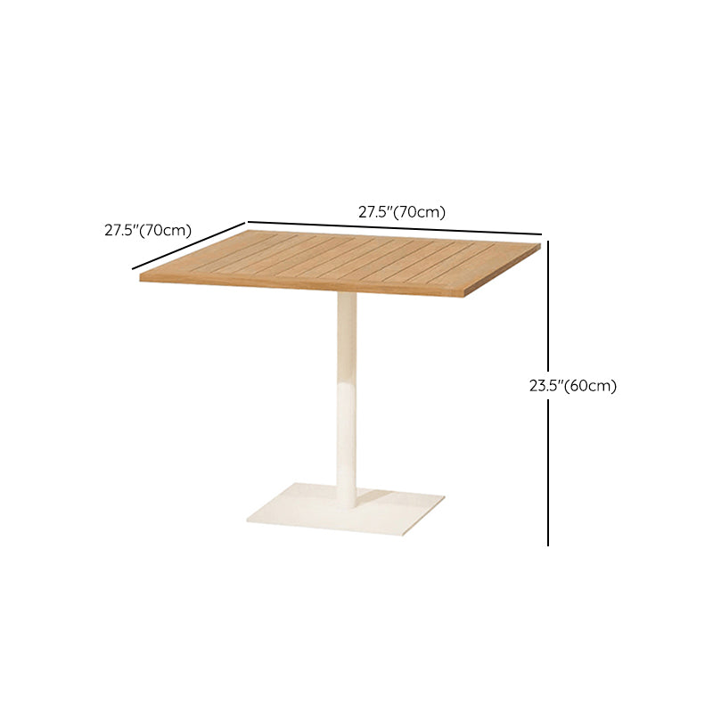 Solid Wood Top Patio Table Contemporary Rectangle Patio Table