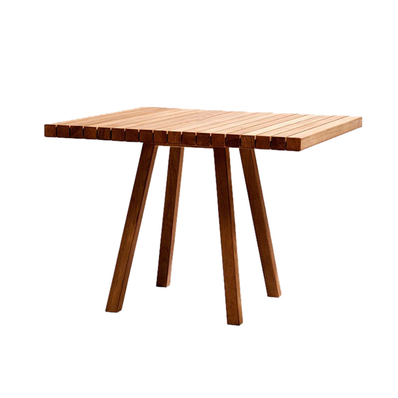 Solid Wood Top Patio Table Modern Style Rectangle Patio Table