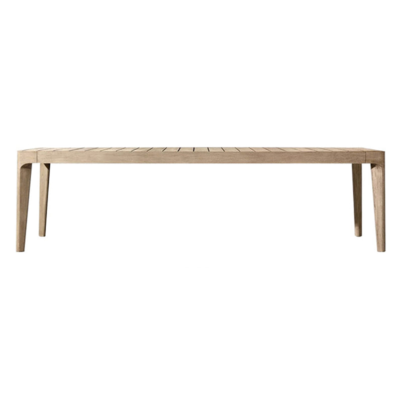 Contemporary Top Patio Table Rectangle Solid Wood Patio Table