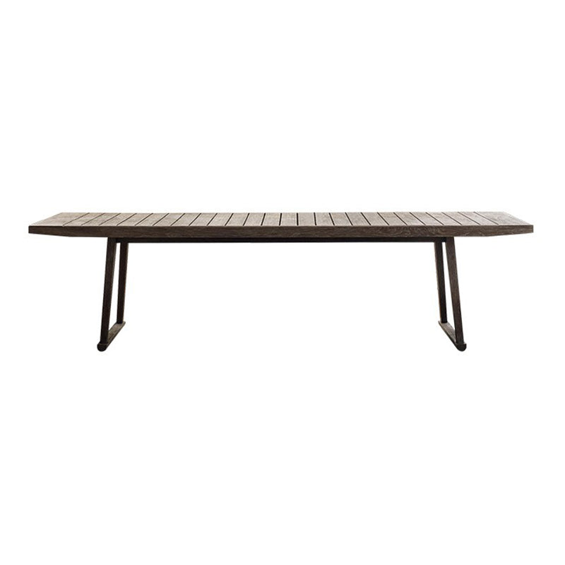 Contemporary Top Patio Table Solid Wood Rectangle Patio Table