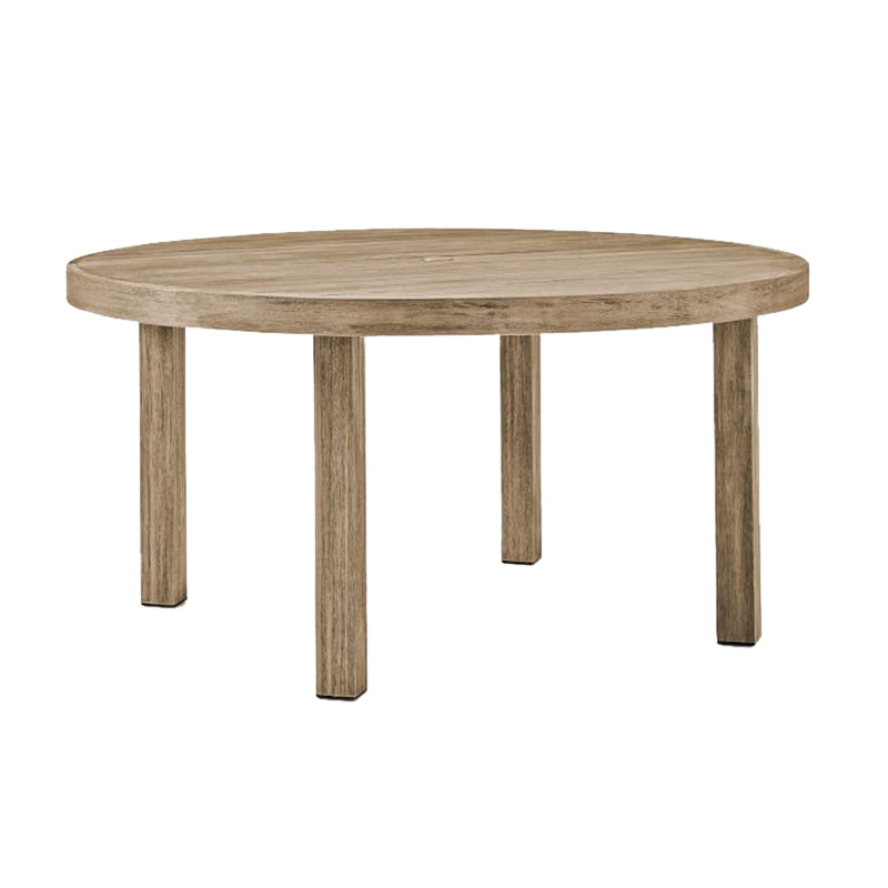 Contemporary Style Top Dining Table Solid Wood Outdoor Dining Table