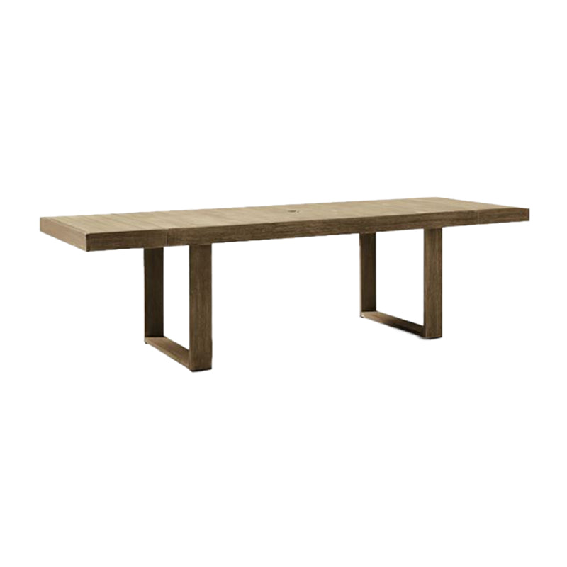 Contemporary Style Top Dining Table Solid Wood Outdoor Dining Table