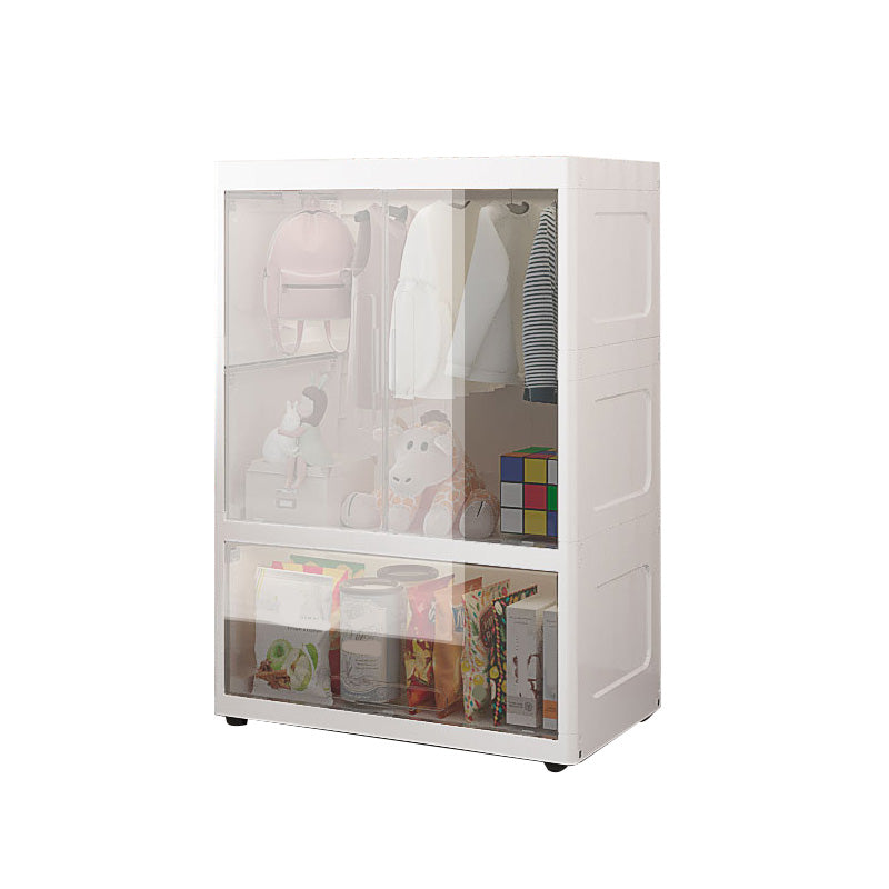 Modern Style Plastic Armoire Cloth Rod Included Youth Armoire for Home