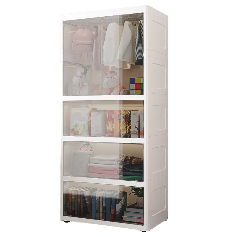 Modern Style Plastic Armoire Cloth Rod Included Youth Armoire for Home