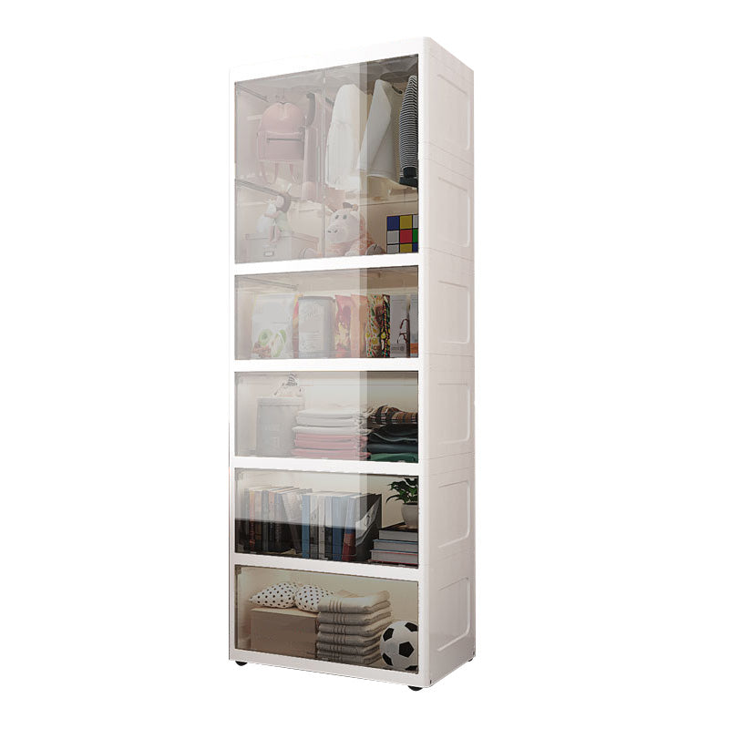 Modern Style Plastic Armoire Cloth Rod Included Youth Armoire for Home