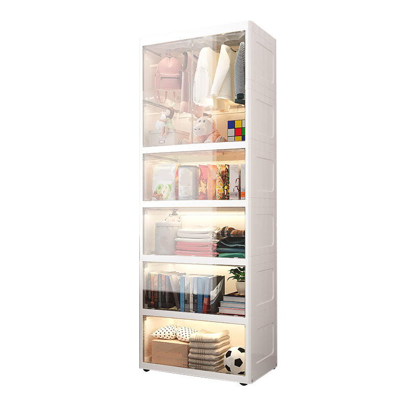 Modern Style Plastic Armoire Cloth Rod Included Youth Armoire for Home