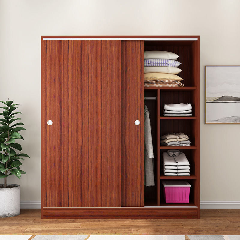 Contemporary Youth Armoire with Garment Rod Wooden Bedroom Armoire