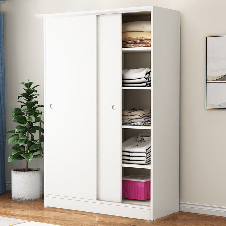 Contemporary Youth Armoire with Garment Rod Wooden Bedroom Armoire