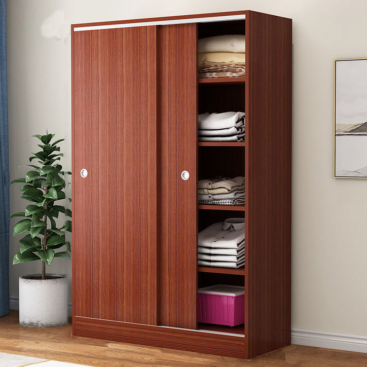 Contemporary Youth Armoire with Garment Rod Wooden Bedroom Armoire