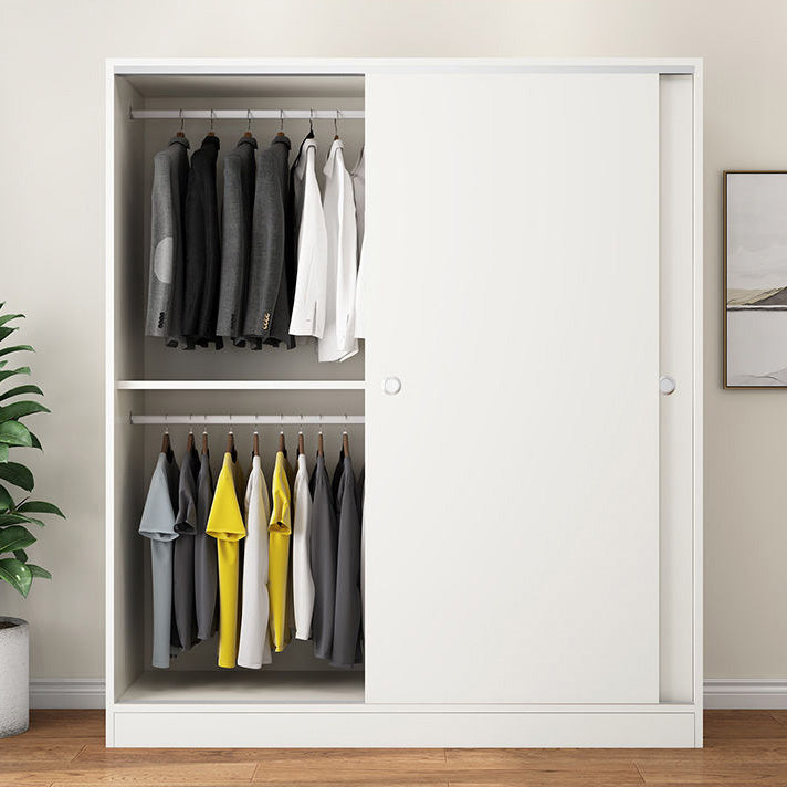 Contemporary Youth Armoire with Garment Rod Wooden Bedroom Armoire