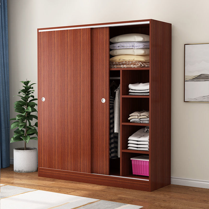 Contemporary Youth Armoire with Garment Rod Wooden Bedroom Armoire