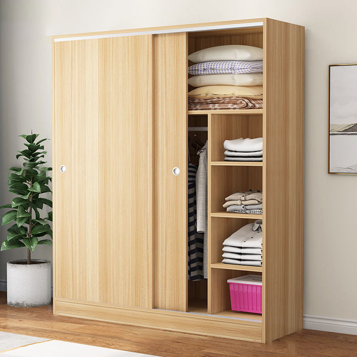 Contemporary Youth Armoire with Garment Rod Wooden Bedroom Armoire