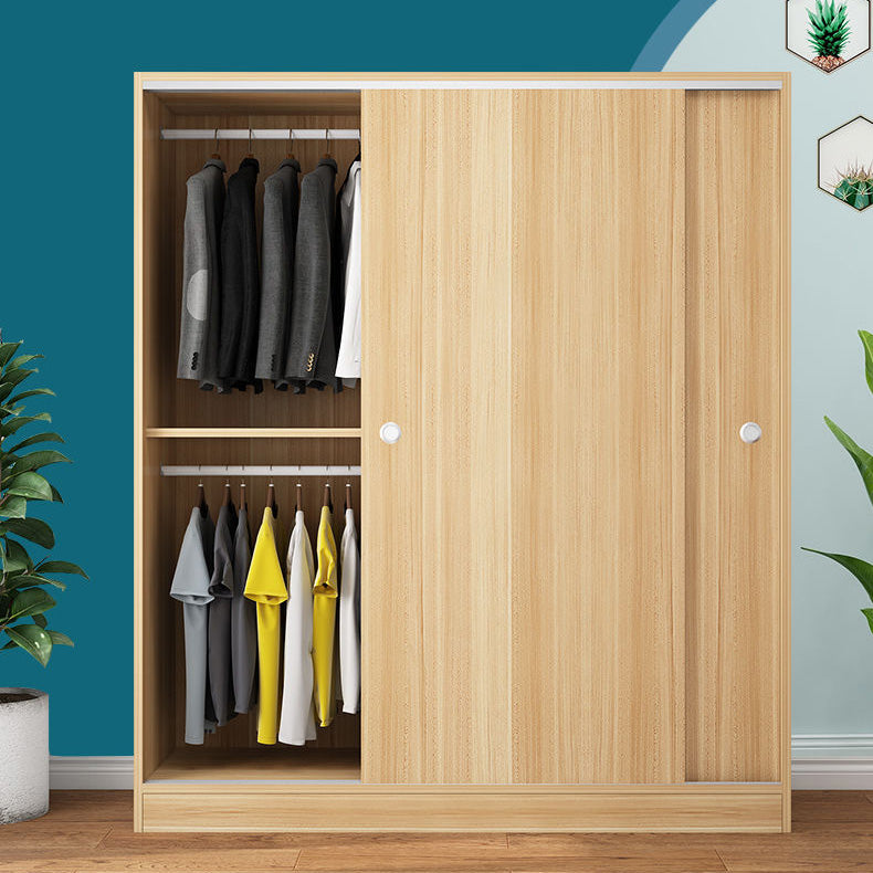 Contemporary Youth Armoire with Garment Rod Wooden Bedroom Armoire