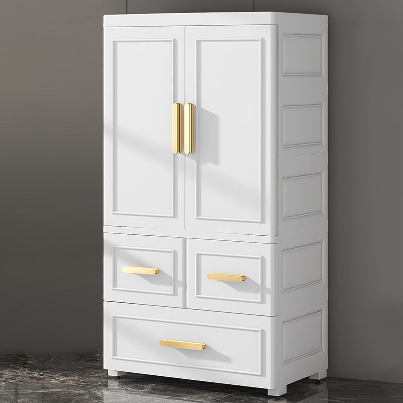 Modern Style Plastic Kids Closet Bedroom Armoire Cabinet with Door