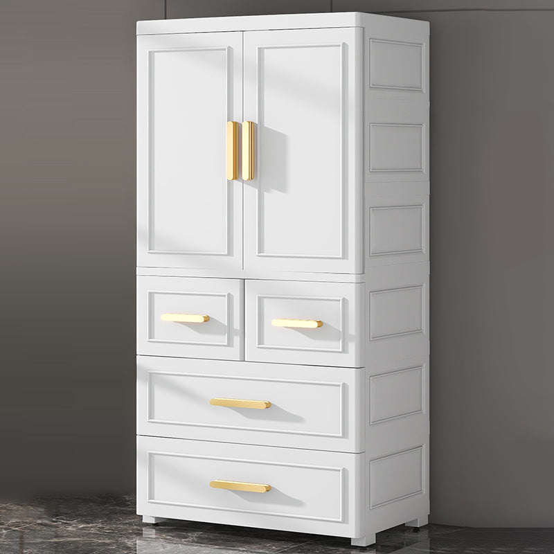 Modern Style Plastic Kids Closet Bedroom Armoire Cabinet with Door