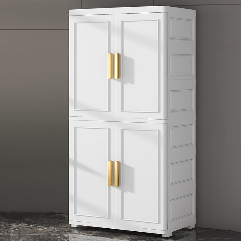 Modern Style Plastic Kids Closet Bedroom Armoire Cabinet with Door