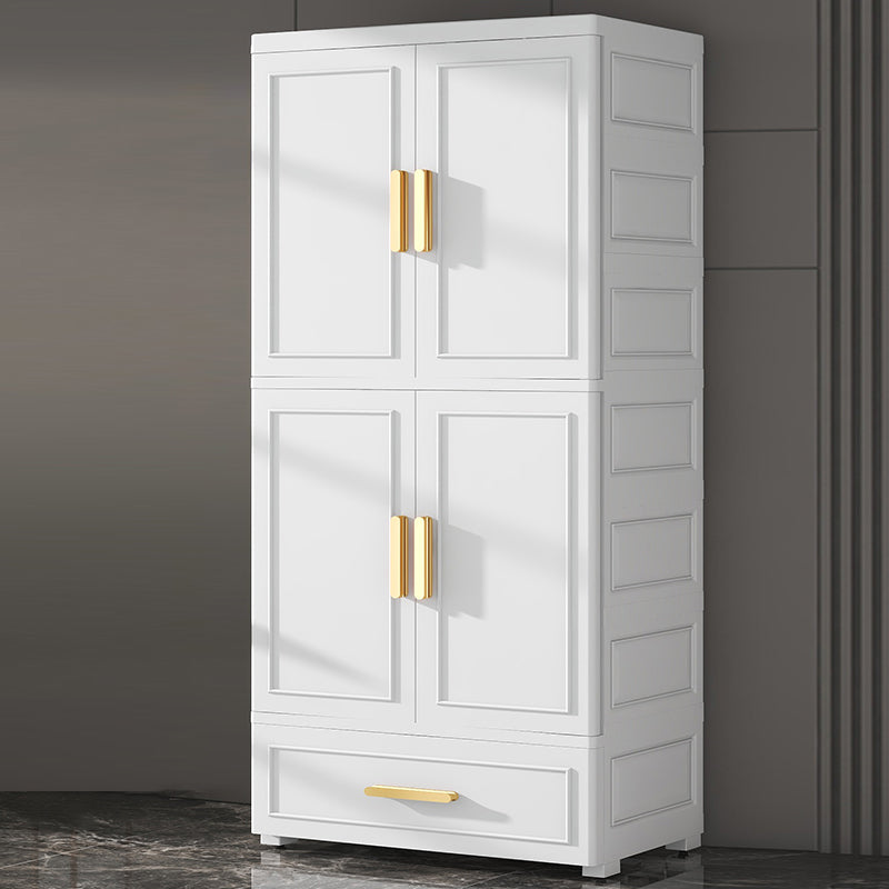 Modern Style Plastic Kids Closet Bedroom Armoire Cabinet with Door