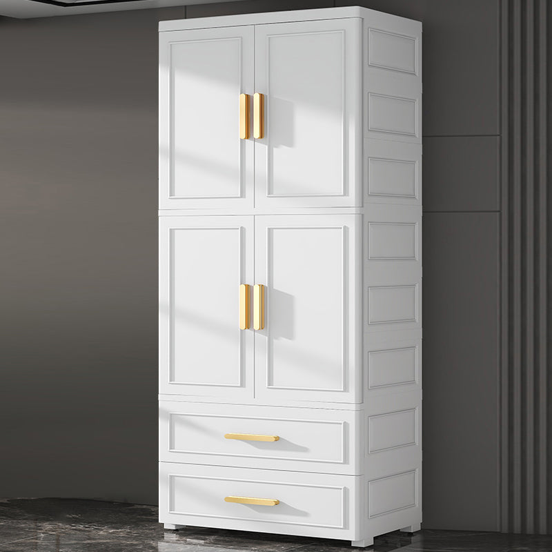 Modern Style Plastic Kids Closet Bedroom Armoire Cabinet with Door