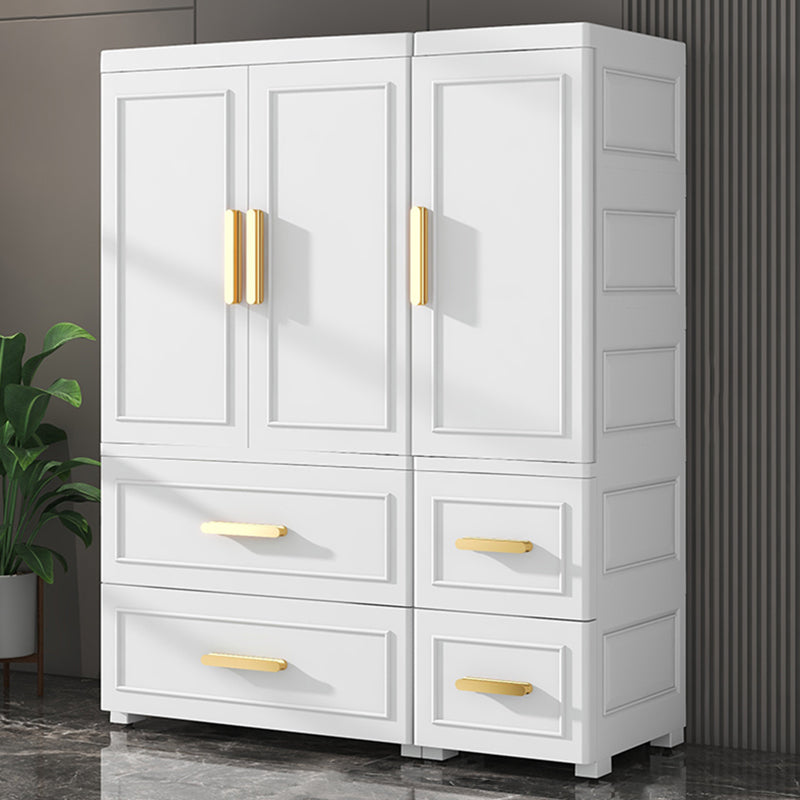 Modern Style Plastic Kids Closet Bedroom Armoire Cabinet with Door