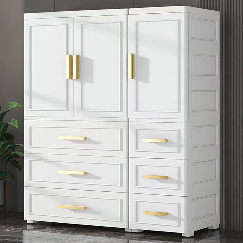 Modern Style Plastic Kids Closet Bedroom Armoire Cabinet with Door