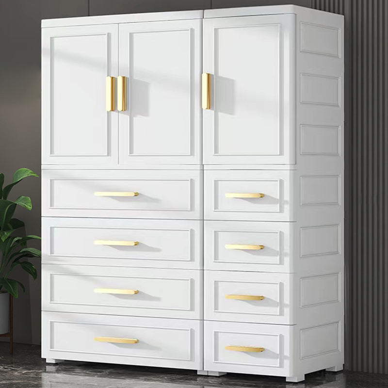 Modern Style Plastic Kids Closet Bedroom Armoire Cabinet with Door