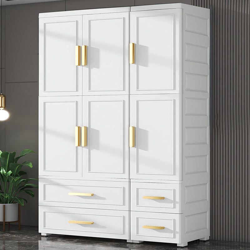 Modern Style Plastic Kids Closet Bedroom Armoire Cabinet with Door