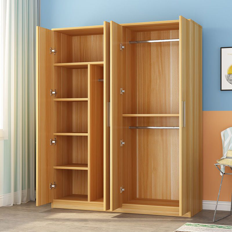 Modern Style Wooden Armoire Cabinet Bedroom Youth Armoire with Garment Rod