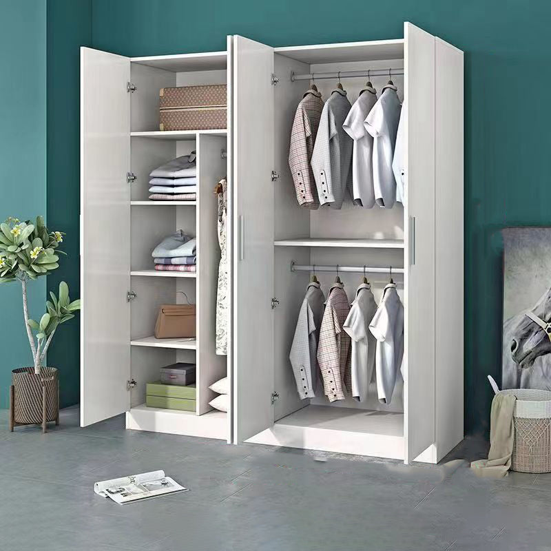 Modern Style Wooden Armoire Cabinet Bedroom Youth Armoire with Garment Rod