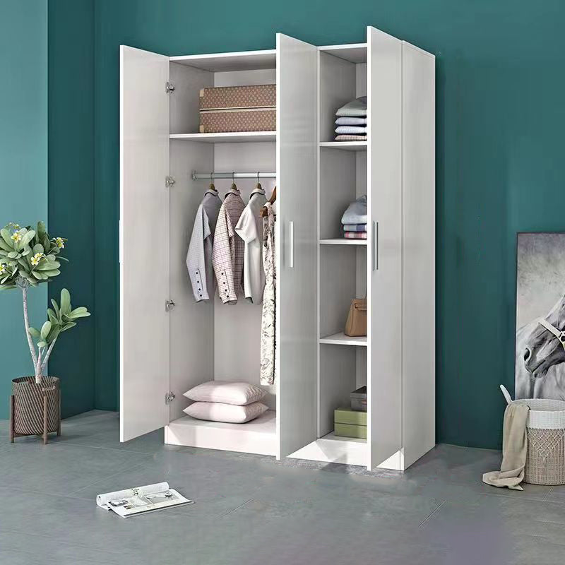 Modern Style Wooden Armoire Cabinet Bedroom Youth Armoire with Garment Rod