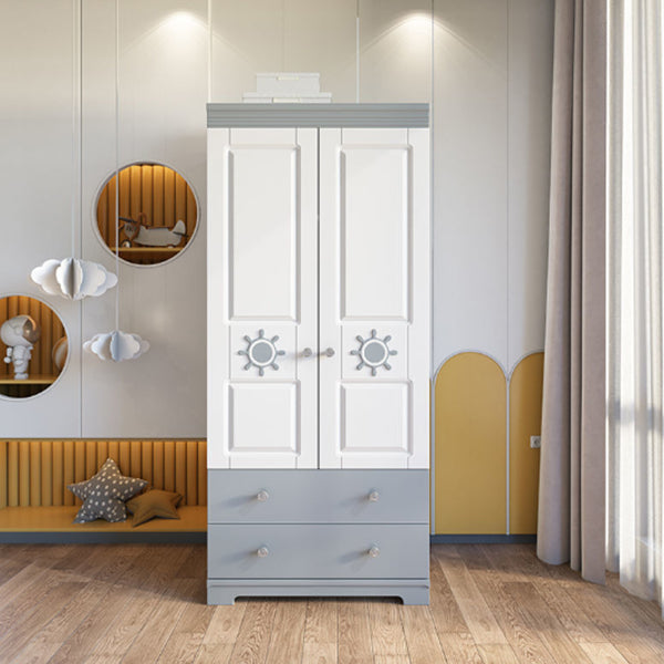 Modern Style Wooden Armoire Cabinet Bedroom Youth Armoire with Drawer