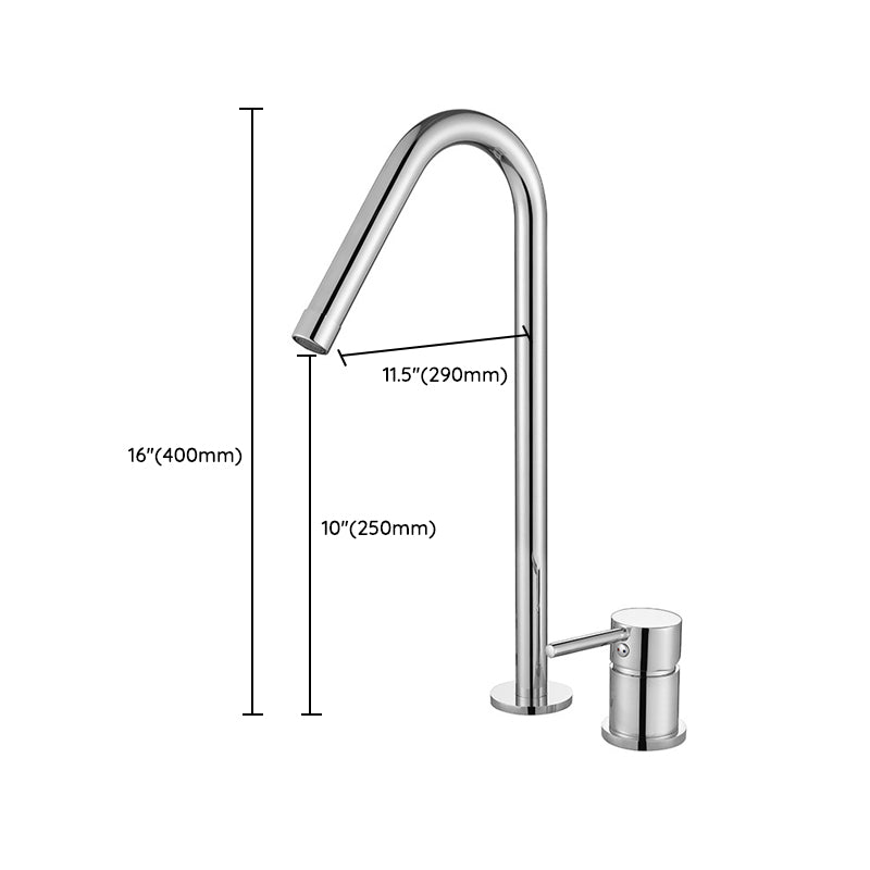 Single Handle Basin Faucet Contemporary Luxury Bathroom Faucet