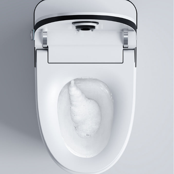 Contemporary Ceramic Elongated Heated Seat Floor Mount Bidet