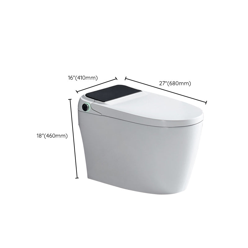 Elongated Floor Mount Bidet Contemporary White Floor Standing Bidet with Heated Seat