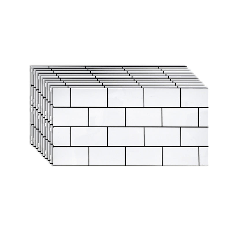 Field Tile Peel and Stick Backsplash Plastic Peel and Stick Backsplash with Waterproof