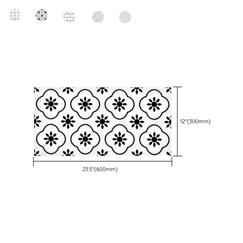 Field Tile Peel and Stick Backsplash Plastic Peel and Stick Backsplash with Waterproof