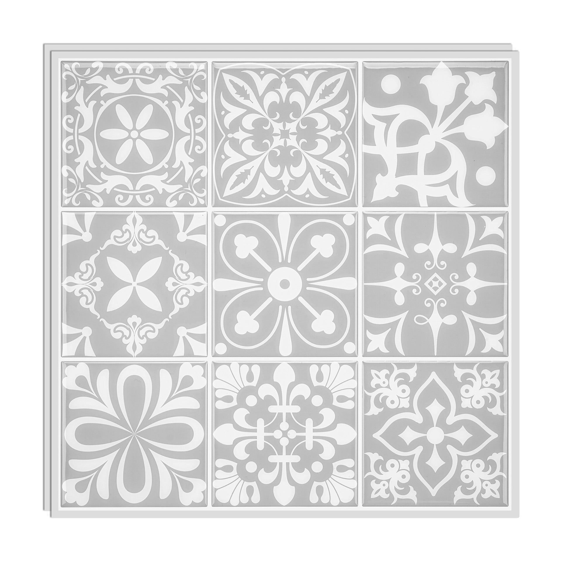 Mosaic Tile Peel and Stick Wall Tile Modern Style Wallpaper with Square Shape