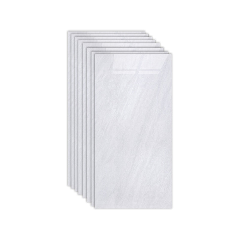 Rectangular Ceramic Polished Straight Edge Singular Tile Marble Look Bathroom Floor