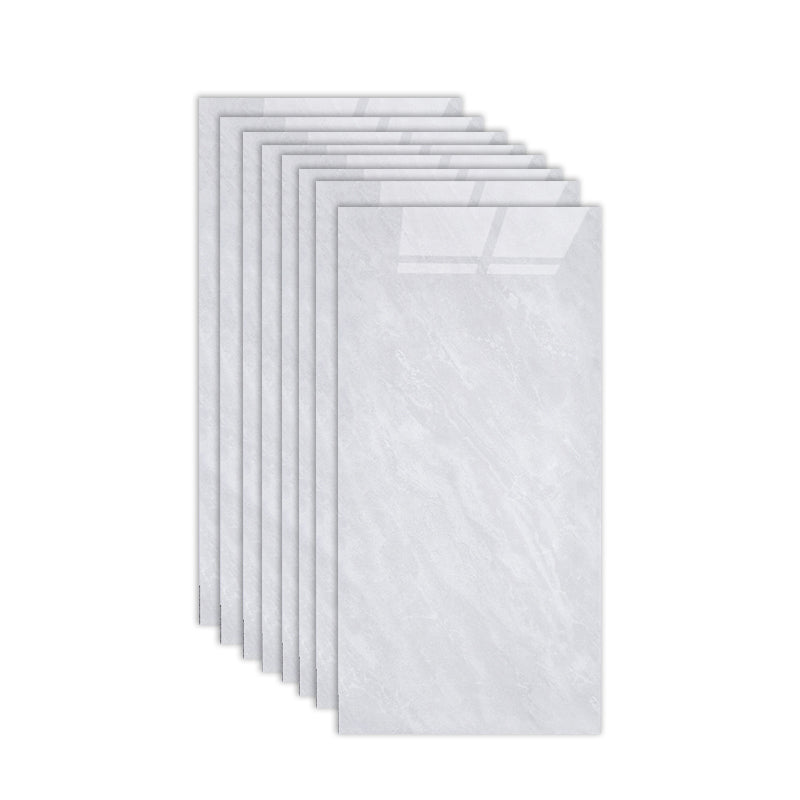 Rectangular Ceramic Polished Straight Edge Singular Tile Marble Look Bathroom Floor