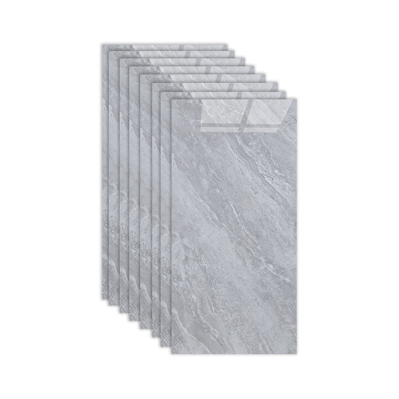 Rectangular Ceramic Polished Straight Edge Singular Tile Marble Look Bathroom Floor