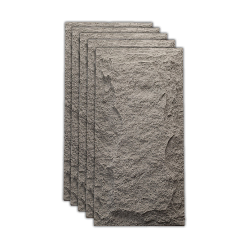 Rectangular Ceramic Textured Straight Edge Singular Tile Stacked Stone Bathroom Floor