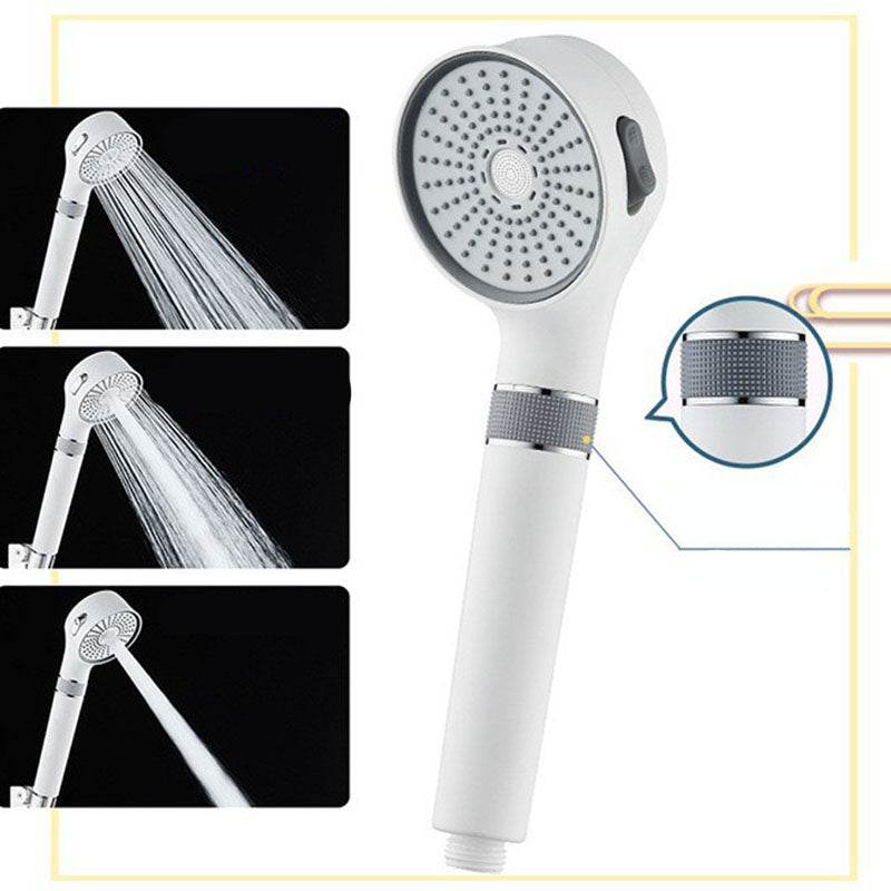 Shower Head 3-Setting Modern Round Plastic Water Filtration Handheld Shower Head