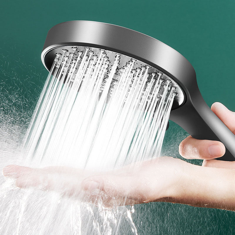 Plastic Hand Shower Round Handheld Shower Head with Self-Cleaning