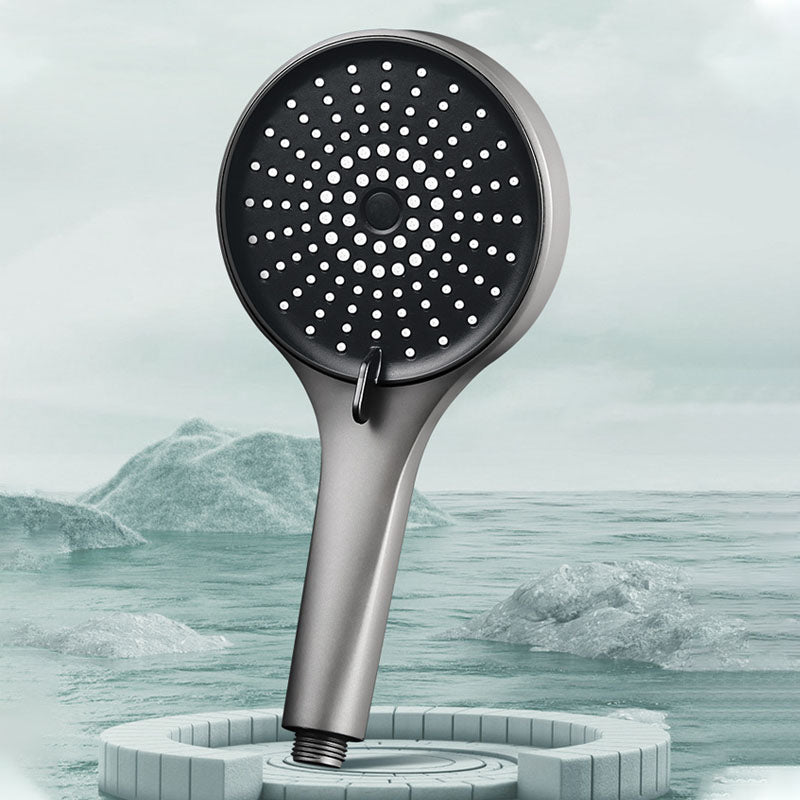 Plastic Hand Shower Round Handheld Shower Head with Self-Cleaning