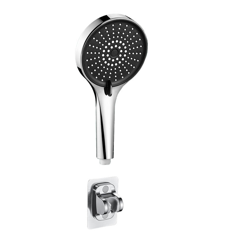 Plastic Hand Shower Round Handheld Shower Head with Self-Cleaning