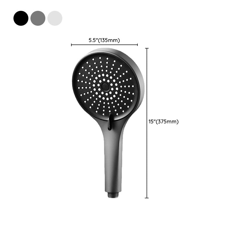 Plastic Hand Shower Round Handheld Shower Head with Self-Cleaning