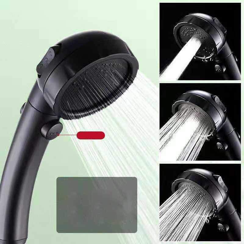 Contemporary Shower Combo Handheld Shower Head Plastic Wall-Mount Round Shower Head Combo