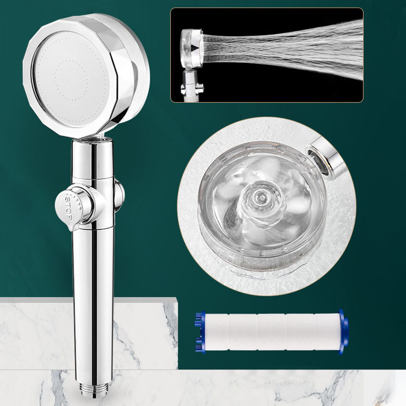 Contemporary Shower Head Handheld Shower Head Plastic Wall-Mount Round Shower Head Combo